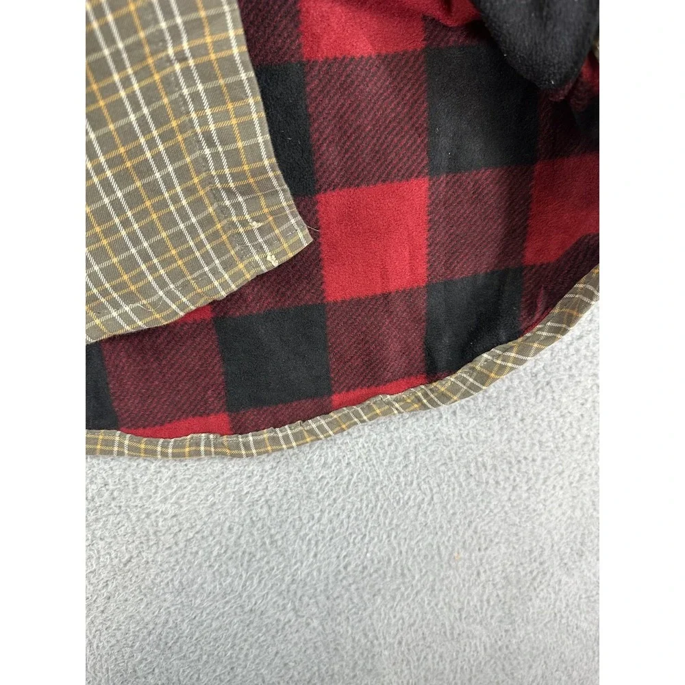 Comfort Outfitter Shirt Mens Small Brown Plaid Flannel Lined Button Up Workwear
